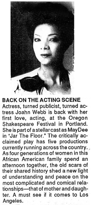 Joahn Webb - LA Sentinel